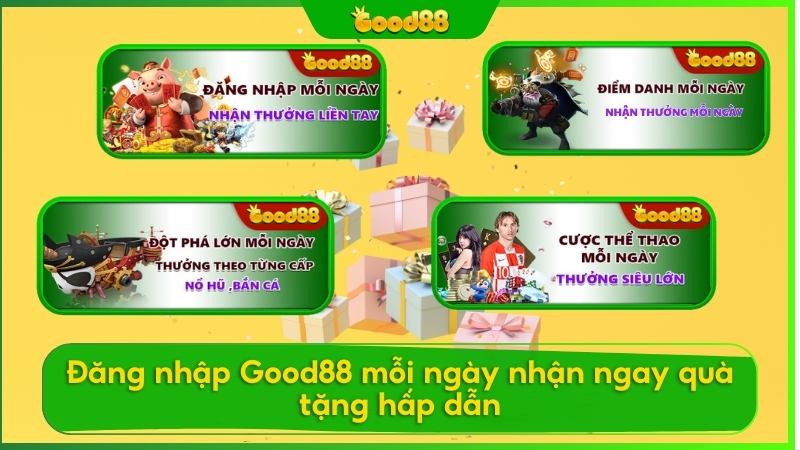 Hướng dẫn đăng nhập Good88 - Chương trình ưu đãi dành cho thành viên đăng nhập Good88 mỗi ngày